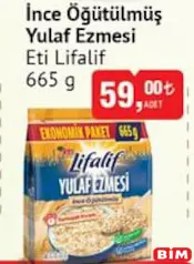 ETİ LİFALİF İNCE ÖĞÜTÜLMÜŞ YULAF EZMESİ 665 G